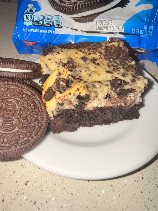 Double Chocolate Cookies~n~Cream Cheesecake Brownies